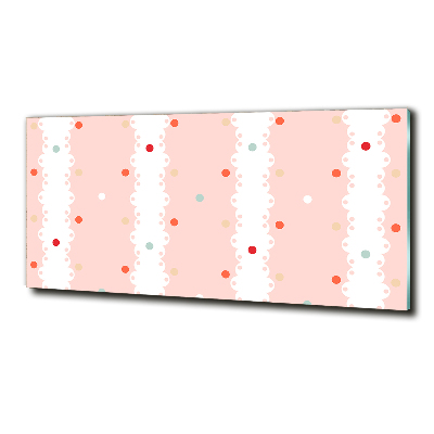 Cuadro decorativo de vidrio para salón horizontal Fondo de puntos de colores