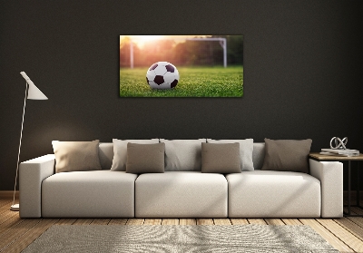 Cuadro decorativo de vidrio para salón horizontal Fútbol americano