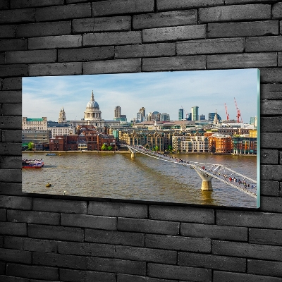 Foto en cristal de alta calidad con impresión uv horizontal Támesis de Londres