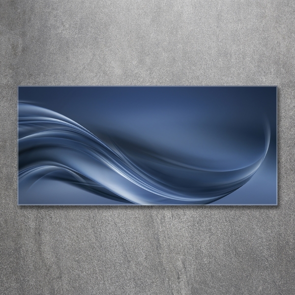 Impresión en cristal con acabado brillante horizontal Ola gris