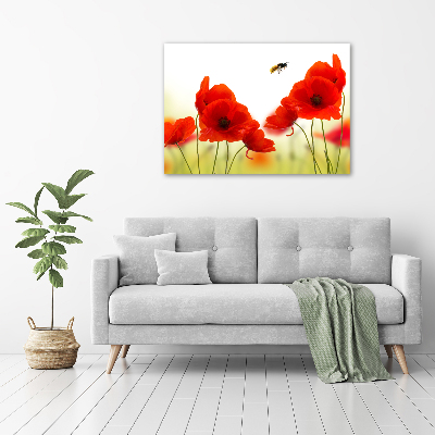 Foto en cristal de alta calidad con impresión uv horizontal Amapolas