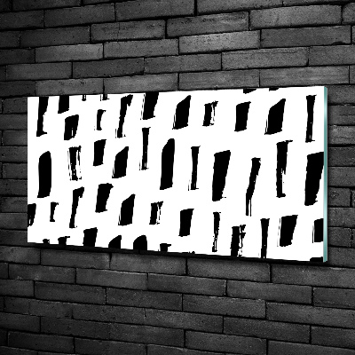 Cuadro de cristal templado moderno horizontal Manchas blancas y negras