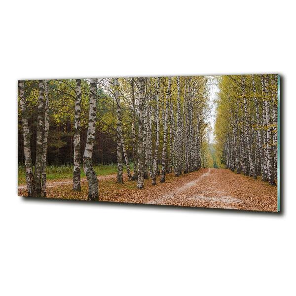 Cuadro decorativo de vidrio para salón horizontal Avenida Birch