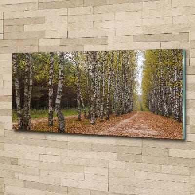 Cuadro decorativo de vidrio para salón horizontal Avenida Birch