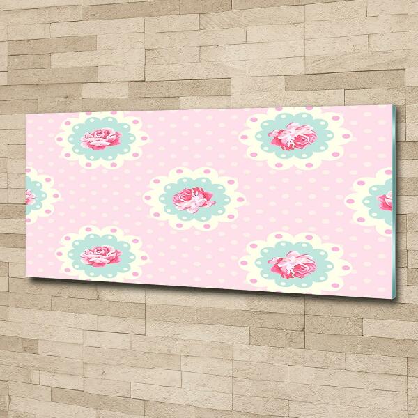 Foto en cristal de alta calidad con impresión uv horizontal Rosas