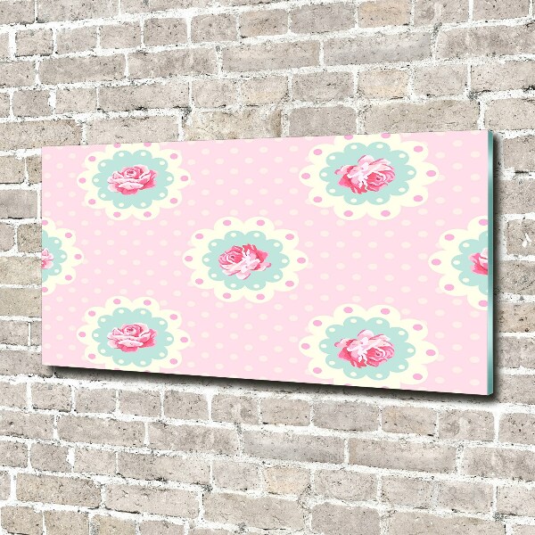 Foto en cristal de alta calidad con impresión uv horizontal Rosas