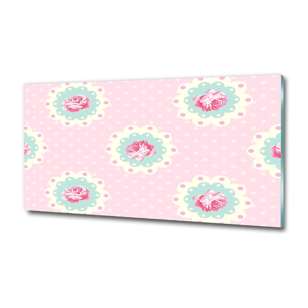 Foto en cristal de alta calidad con impresión uv horizontal Rosas