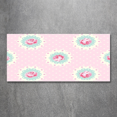 Foto en cristal de alta calidad con impresión uv horizontal Rosas