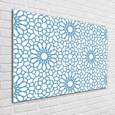 Cuadro de cristal templado moderno horizontal Patrón oriental