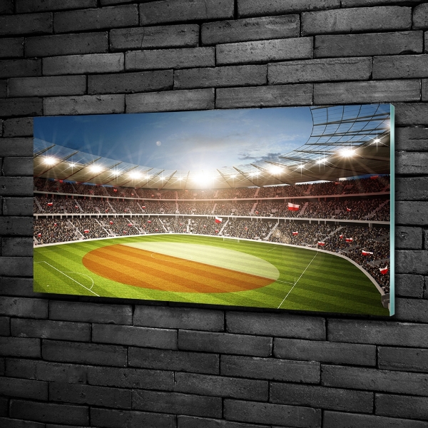 Foto en cristal de alta calidad con impresión uv horizontal Estadio de Polonia