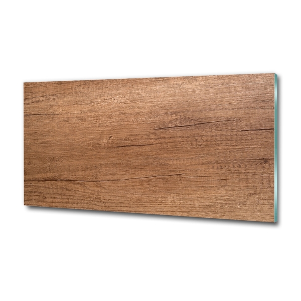 Impresión en cristal con acabado brillante horizontal Fondo de madera