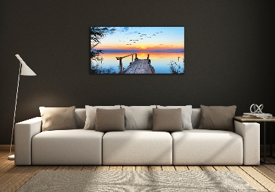 Foto obraz szklany Molo nad jeziorem
