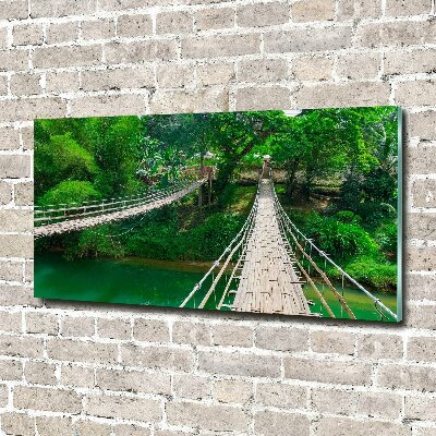 Foto en cristal de alta calidad con impresión uv horizontal Puente sobre el río
