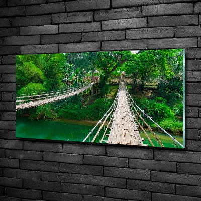 Foto en cristal de alta calidad con impresión uv horizontal Puente sobre el río
