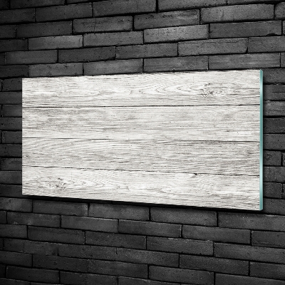 Foto en cristal de alta calidad con impresión uv horizontal Fondo de madera
