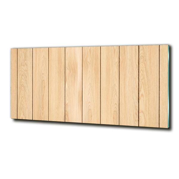 Cuadro de cristal templado moderno horizontal Fondo de madera