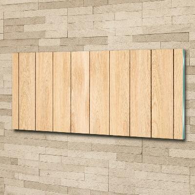 Cuadro de cristal templado moderno horizontal Fondo de madera