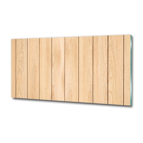 Cuadro de cristal templado moderno horizontal Fondo de madera
