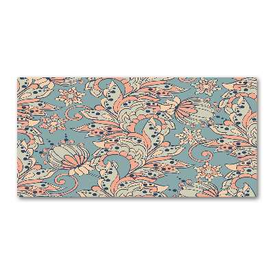 Fotoobraz na ścianę szklany Kwiaty etniczne