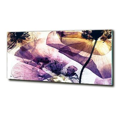 Impresión en cristal con acabado brillante horizontal Amapolas secas