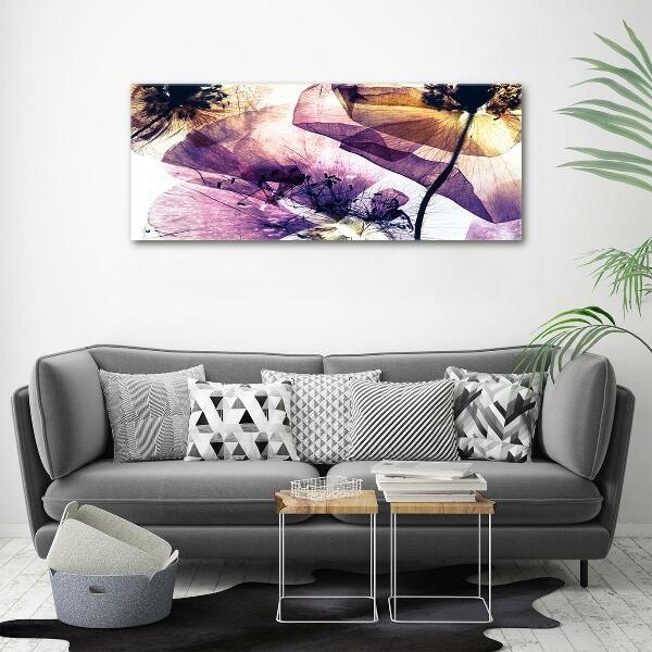 Impresión en cristal con acabado brillante horizontal Amapolas secas