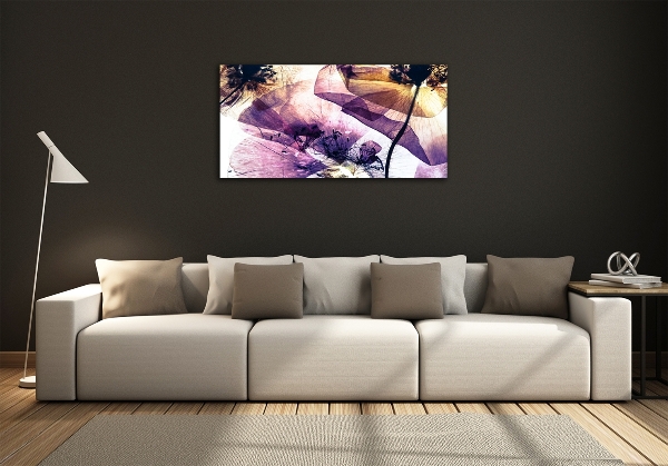 Impresión en cristal con acabado brillante horizontal Amapolas secas