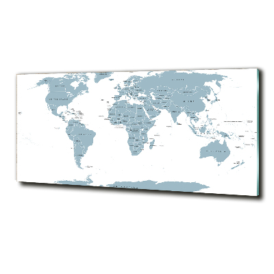 Impresión en cristal con acabado brillante horizontal Mapa político