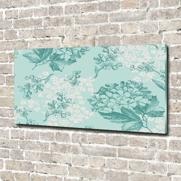 Cuadro decorativo de vidrio para salón horizontal Sin