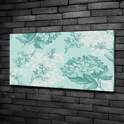 Cuadro decorativo de vidrio para salón horizontal Sin