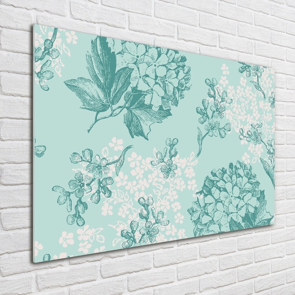 Cuadro decorativo de vidrio para salón horizontal Sin