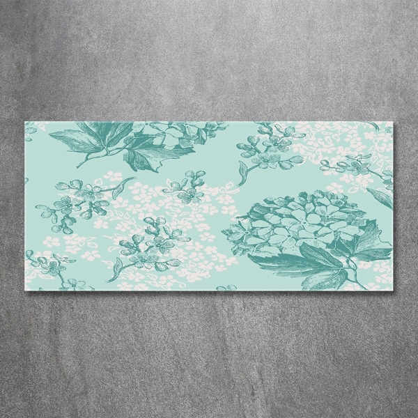 Cuadro decorativo de vidrio para salón horizontal Sin