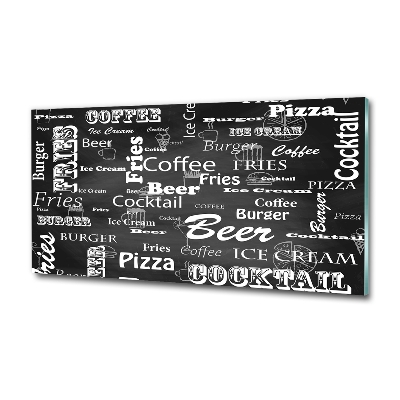 Foto obraz szklany Menu w restauracji