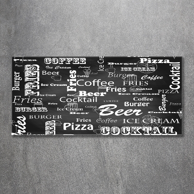 Foto obraz szklany Menu w restauracji