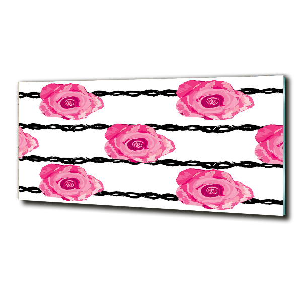 Foto en cristal de alta calidad con impresión uv horizontal Rosas