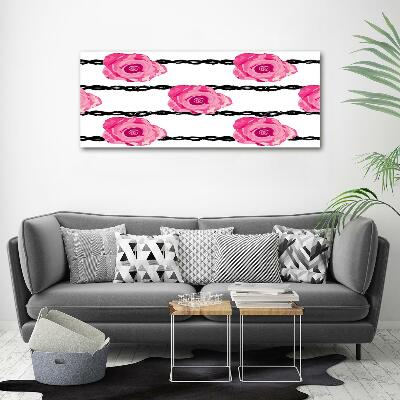 Foto en cristal de alta calidad con impresión uv horizontal Rosas