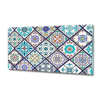 Cuadro decorativo de vidrio para salón horizontal Azulejos de cerámica