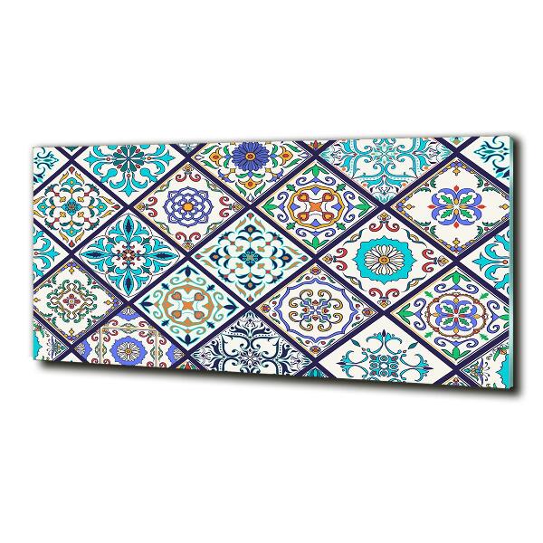 Cuadro decorativo de vidrio para salón horizontal Azulejos de cerámica