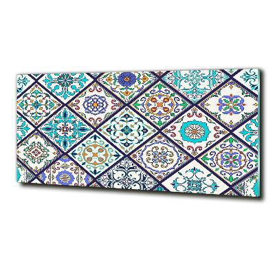 Cuadro decorativo de vidrio para salón horizontal Azulejos de cerámica