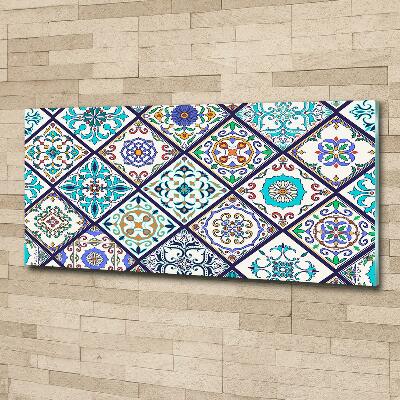 Cuadro decorativo de vidrio para salón horizontal Azulejos de cerámica