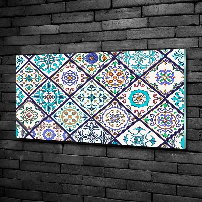 Cuadro decorativo de vidrio para salón horizontal Azulejos de cerámica