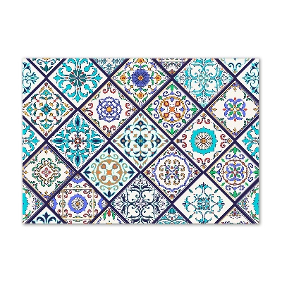 Cuadro decorativo de vidrio para salón horizontal Azulejos de cerámica