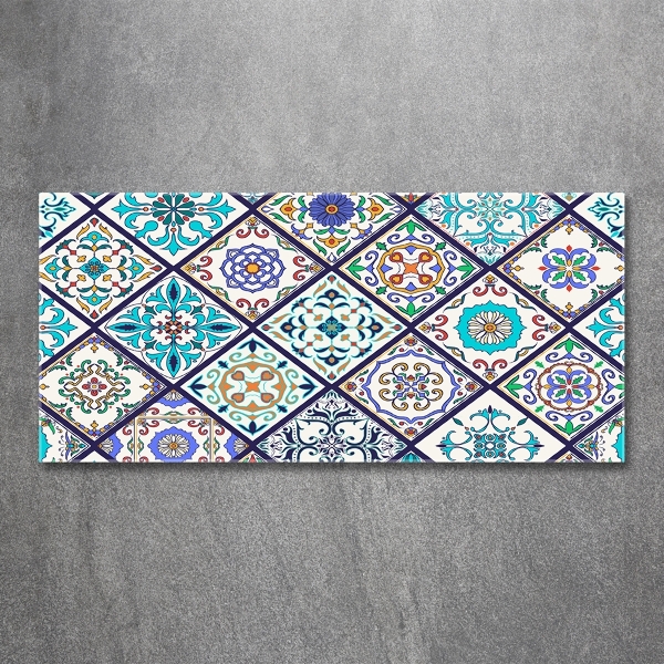 Cuadro decorativo de vidrio para salón horizontal Azulejos de cerámica