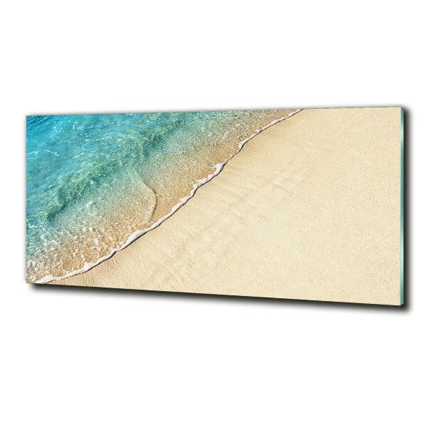 Foto obraz szkło hartowane Fala na plaży