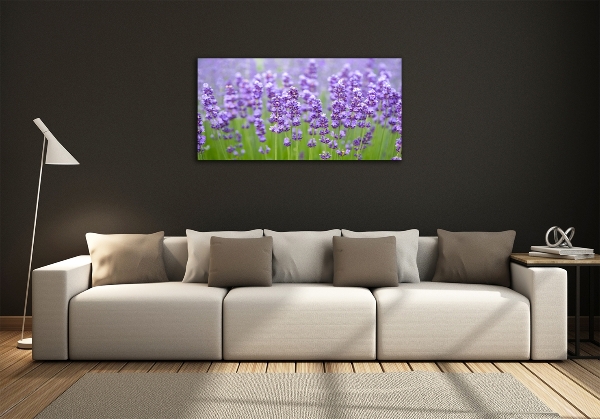 Cuadro de cristal templado moderno horizontal Lavanda