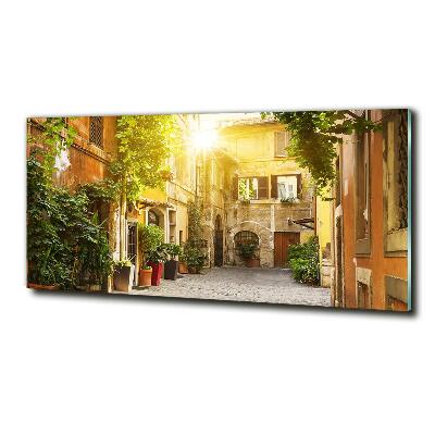 Impresión en cristal con acabado brillante horizontal calles italianas