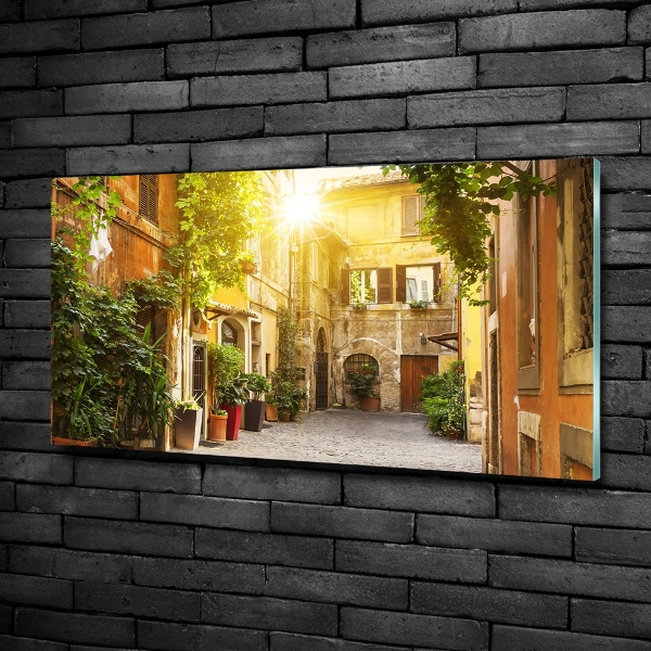 Impresión en cristal con acabado brillante horizontal calles italianas
