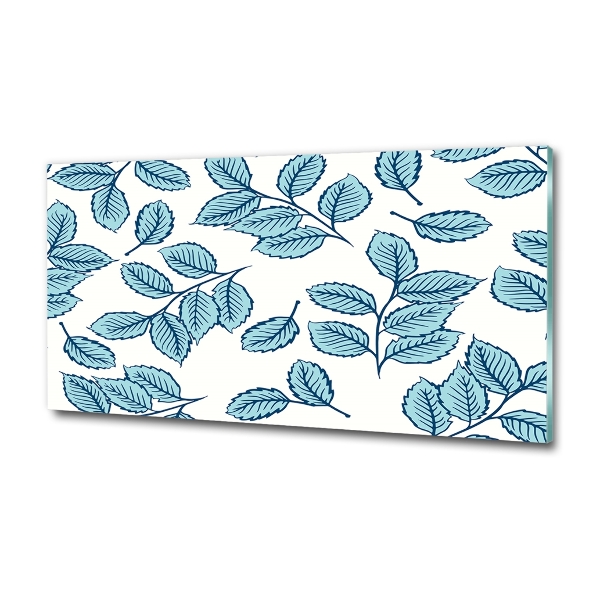 Cuadro de cristal templado moderno horizontal Hojas