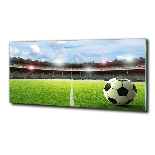 Impresión en cristal con acabado brillante horizontal El balón en el campo