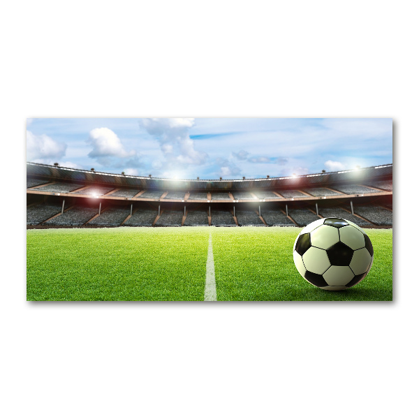 Impresión en cristal con acabado brillante horizontal El balón en el campo