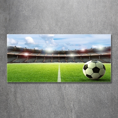Impresión en cristal con acabado brillante horizontal El balón en el campo